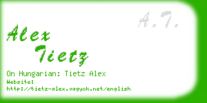 alex tietz business card